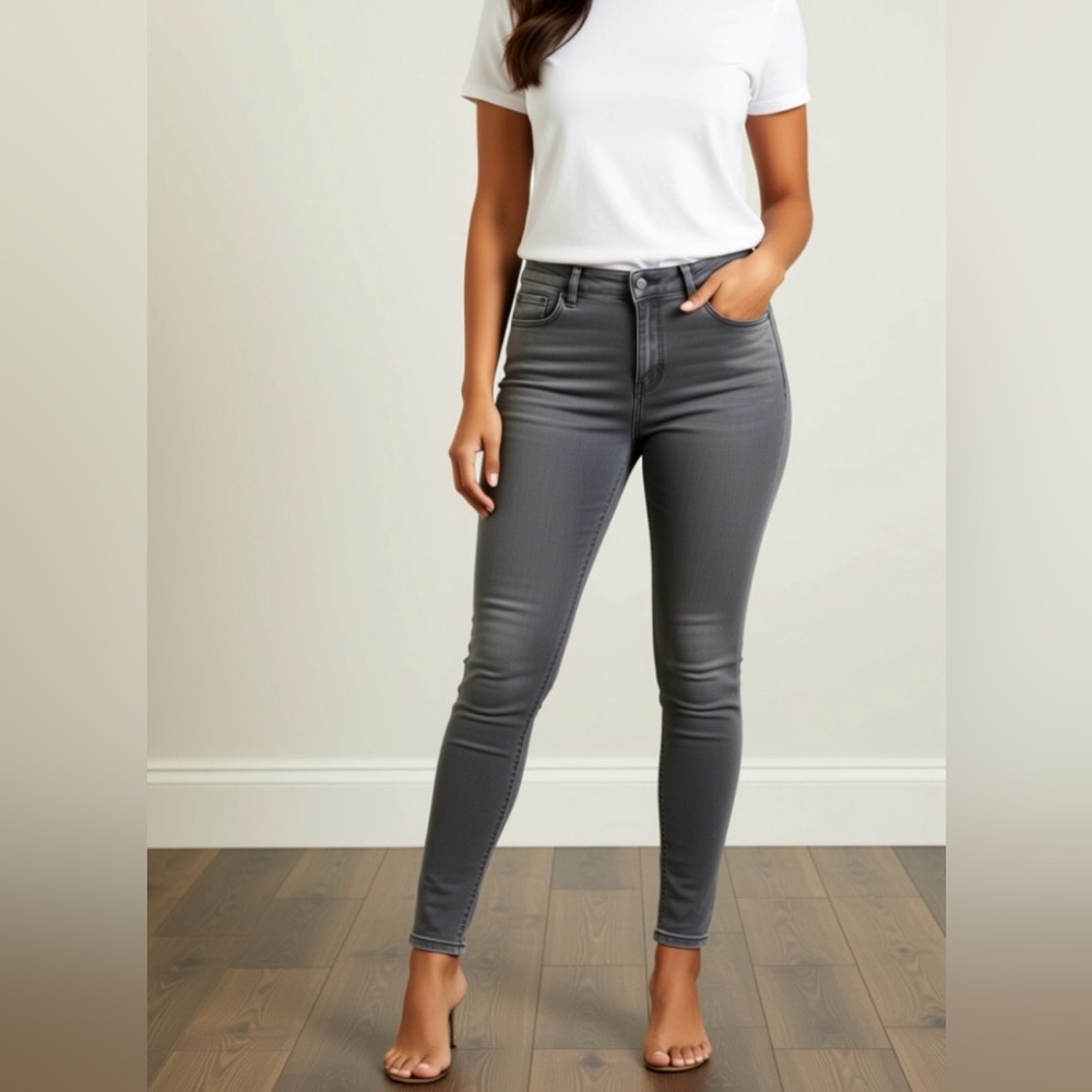 White House Black Market Light Gray Skinny Jeans
